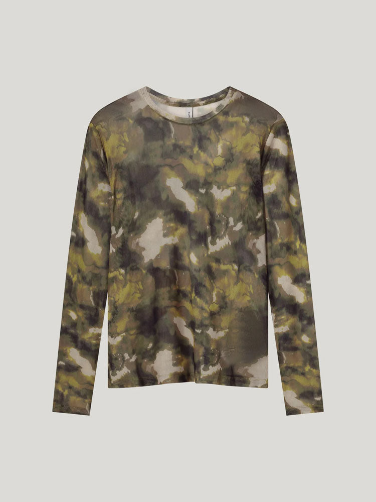 Summum Printed Mesh Top Combat Green