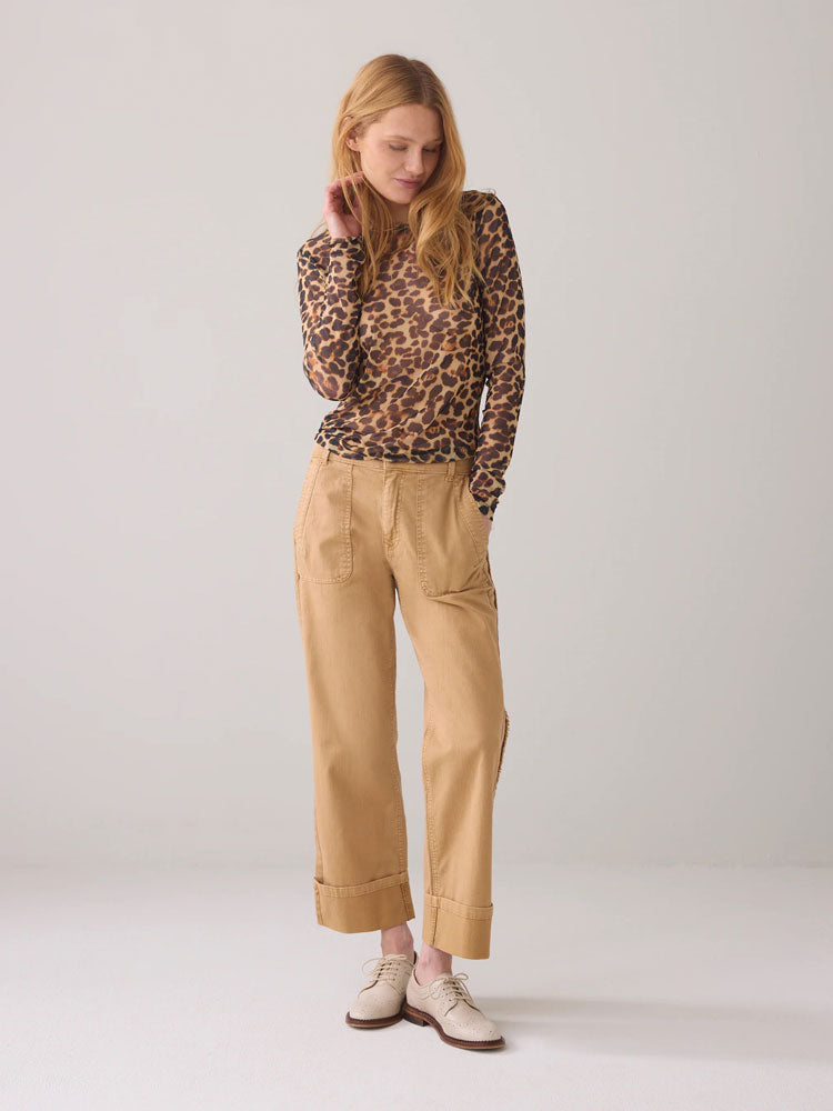 Summum Printed Mesh Top Leopard