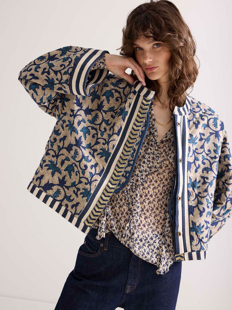 Summum Reversible Kimono Jacket Navy Noir