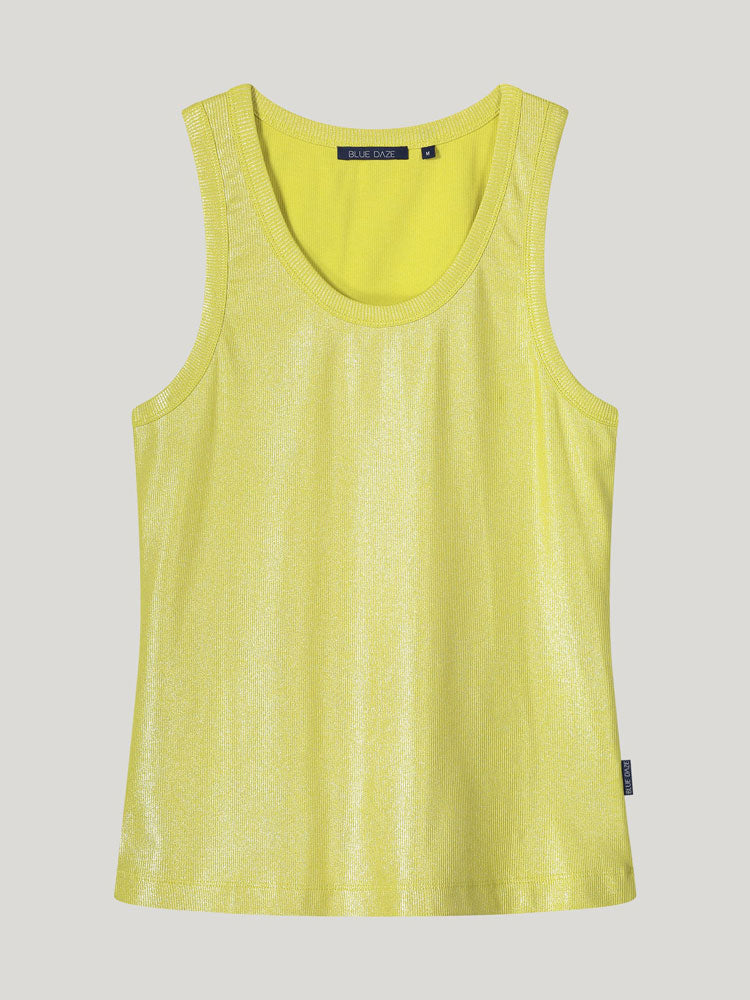 Summum Ribbed Tank Top Mimosa Yellow