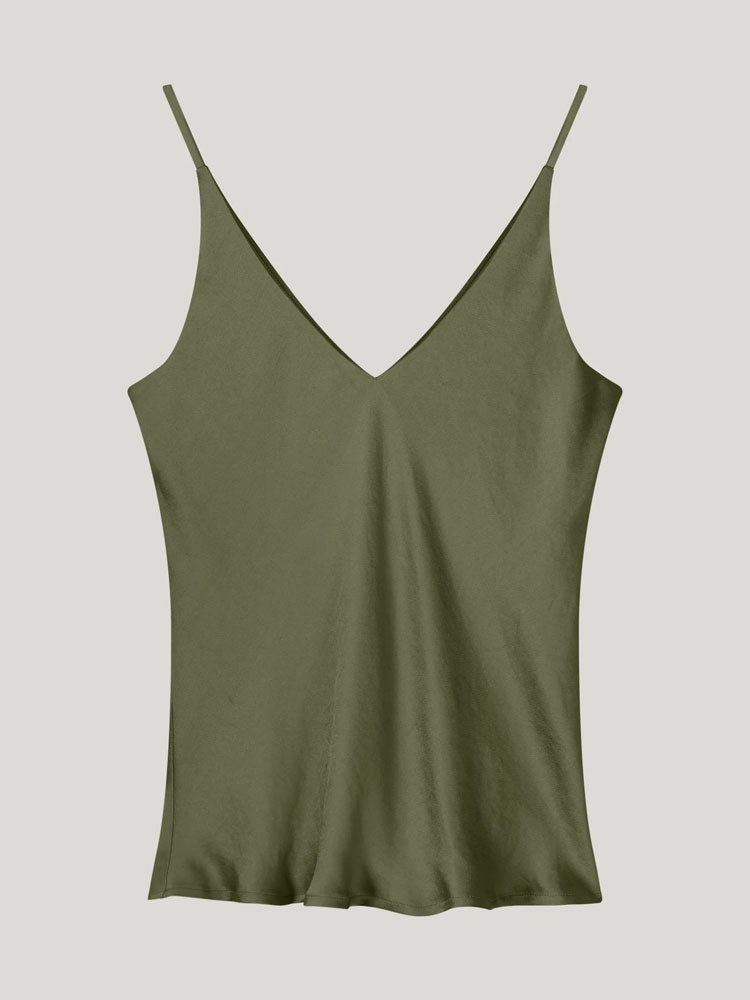 Summum Silky Touch Vest Top Combat Green