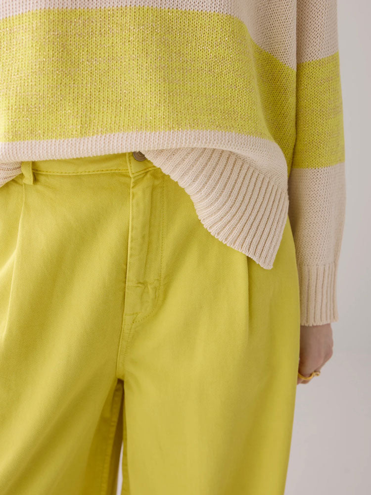 Summum Striped Jumper Ivory &amp; Yellow