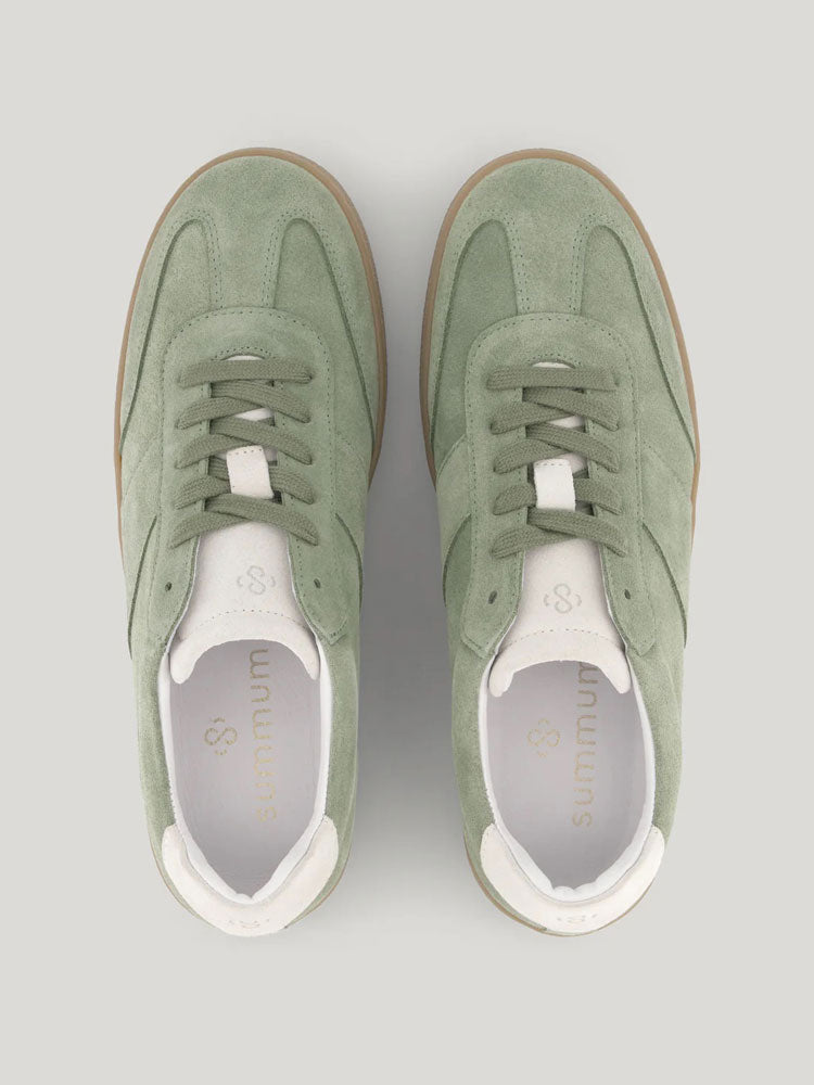 Summum Suede Trainers Combat Green