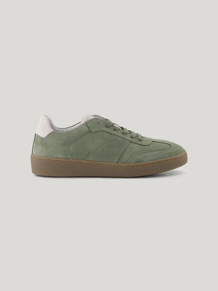 Summum Suede Trainers Combat Green