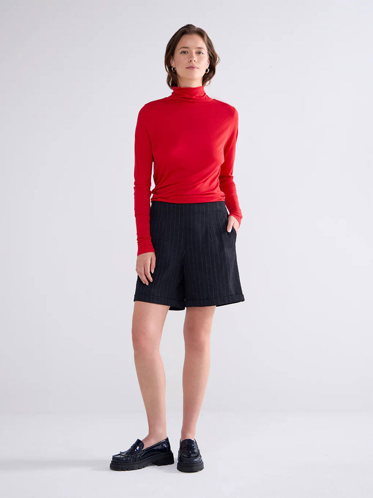 Summum Turtle Neck Top True Red