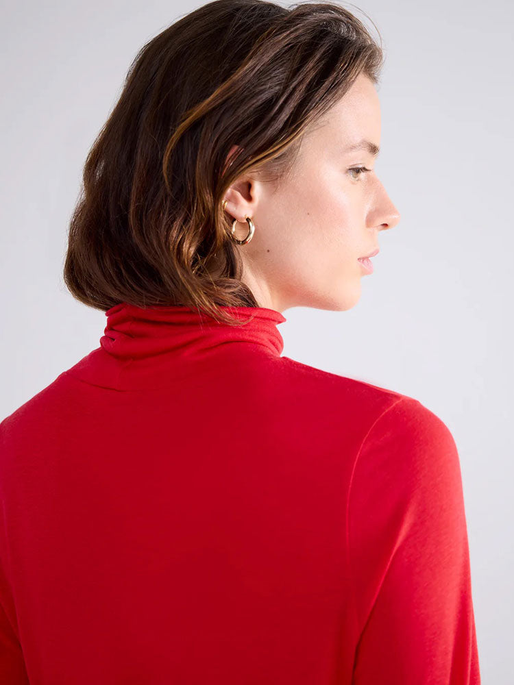 Summum Turtle Neck Top True Red