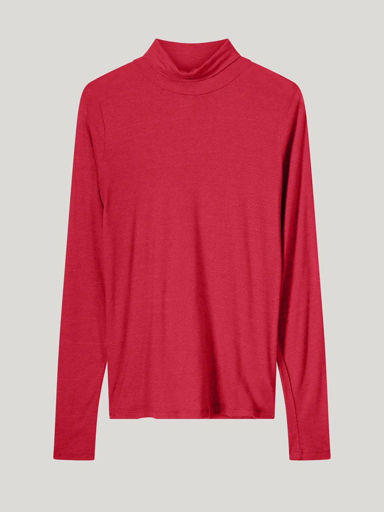 Summum Turtle Neck Top True Red