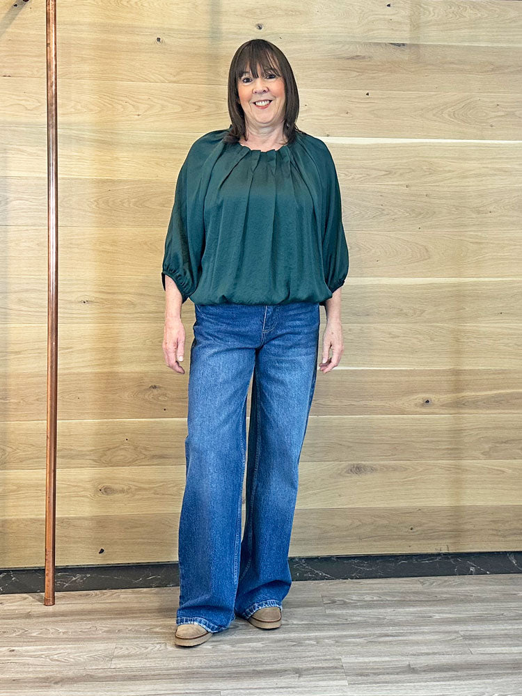 Summum Silky Touch Blouse Green