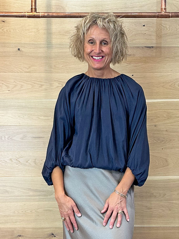 Summum Cotton Mix Top Midnight Blue