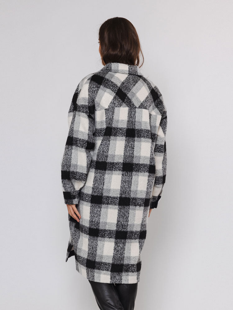 Rino &amp; Pelle Trina Long Overshirt Snow White Check