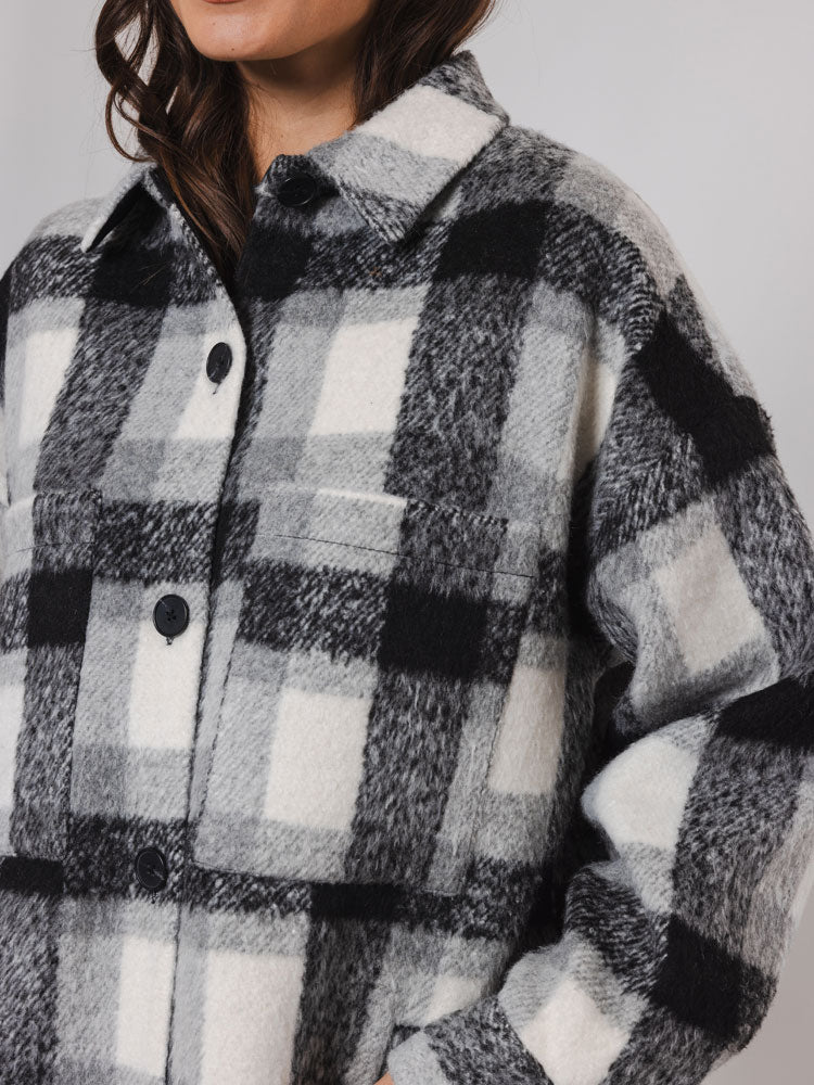 Rino &amp; Pelle Trina Long Overshirt Snow White Check