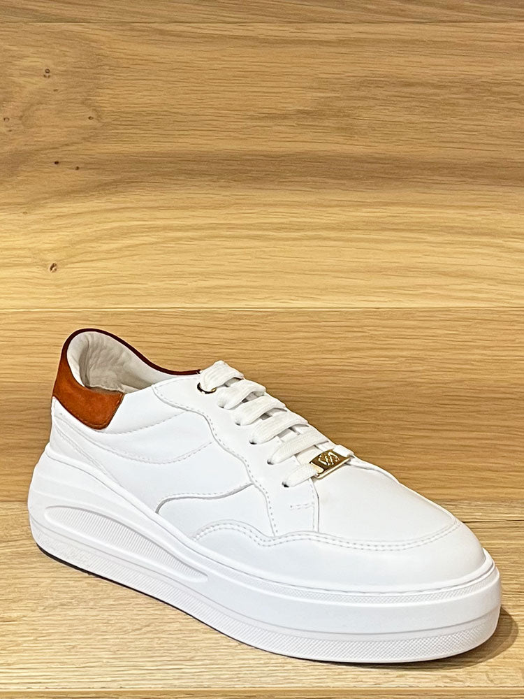 Unisa Five Trainers White &amp; Brown