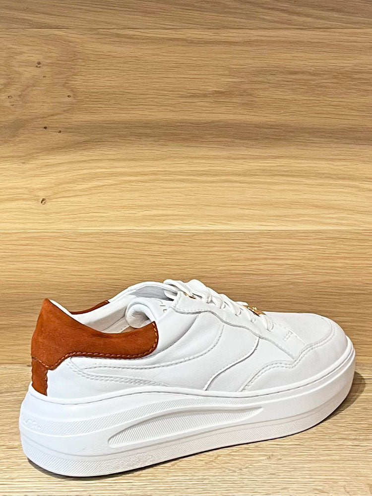 Unisa Five Trainers White &amp; Brown