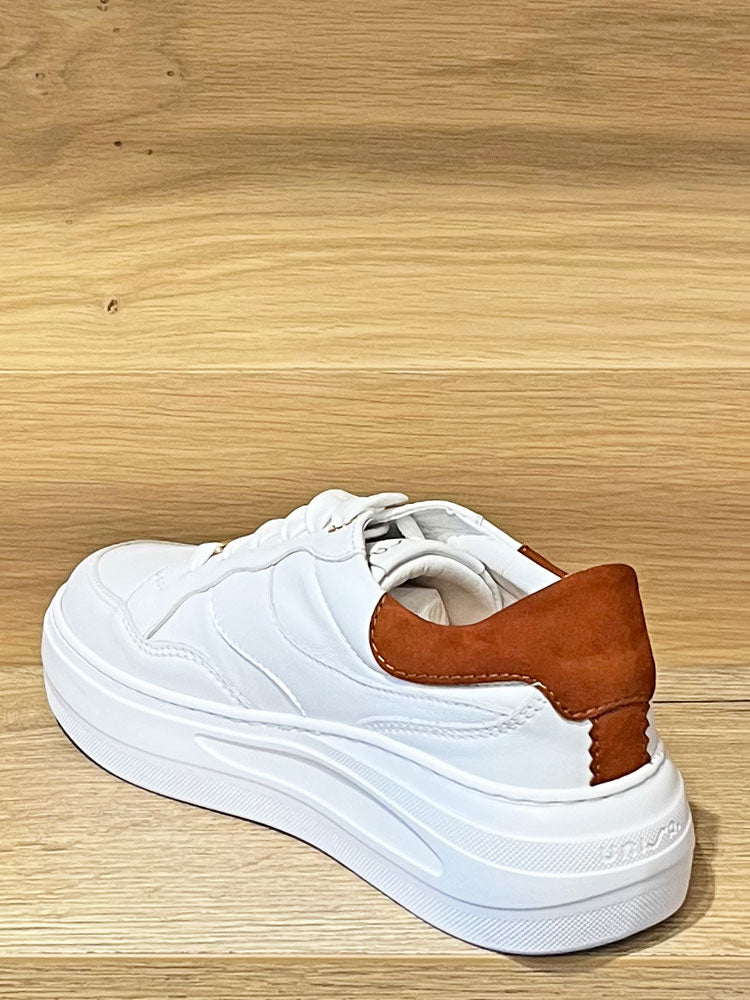 Unisa Five Trainers White &amp; Brown