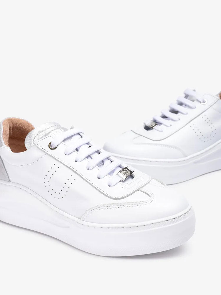 Unisa Fraile Trainers White &amp; Silver