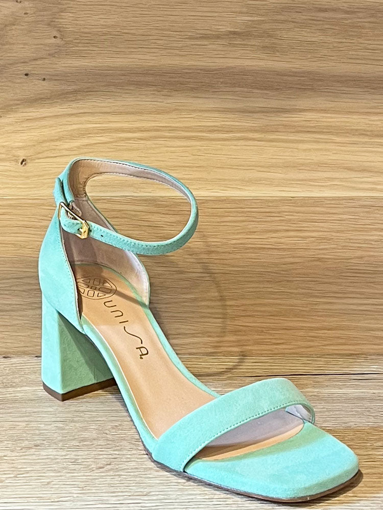 The Drop Women's Paisley Block-Heel Sandal - Woven Square-Toe In Ultramarine Green (Size 5.5)