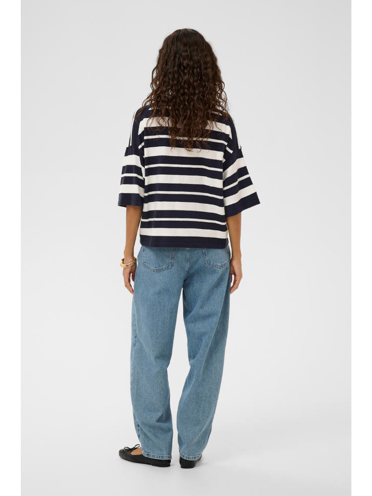 Soaked SLSpina Boxy Structure Pullover India Ink & White