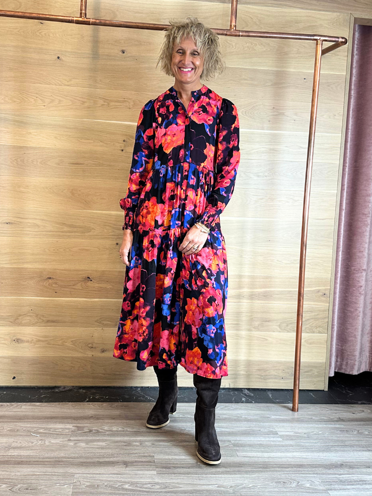 YAS Yasasina Long Shirt Dress Navy