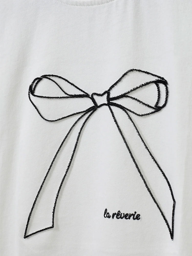 Sofie Schnoor ZenaSW Bow T-Shirt White