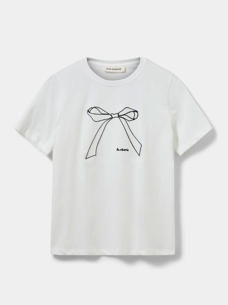 Sofie Schnoor ZenaSW Bow T-Shirt White