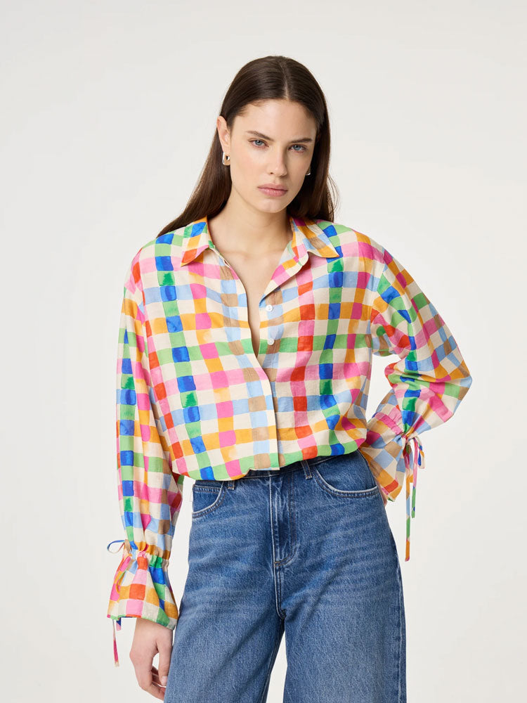 Fabienne Chapot Alicia Blouse Cosy White/Solar Orange