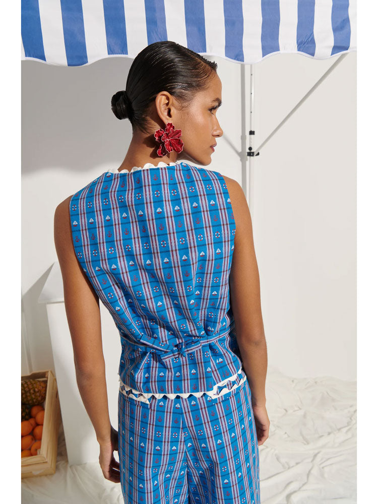 Celia B Alicia Vest Blue
