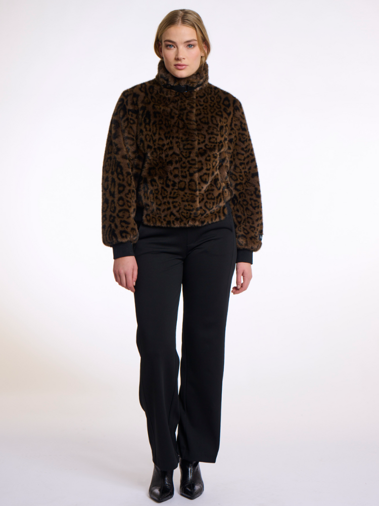 Rino &amp; Pelle Ambra Leopard Faux Fur Jacket