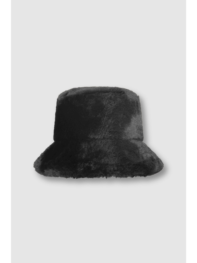 Rino &amp; Pelle Arcade Faux Fur Bucket Hat Black