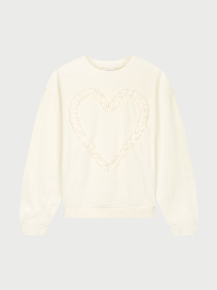 Fabienne Chapot Archie Heart Sweatshirt Cosy White