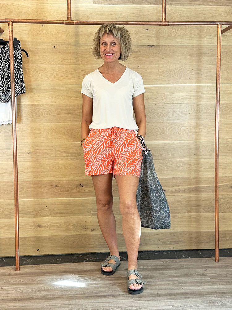 B Young ByMmjoella Shorts Orange