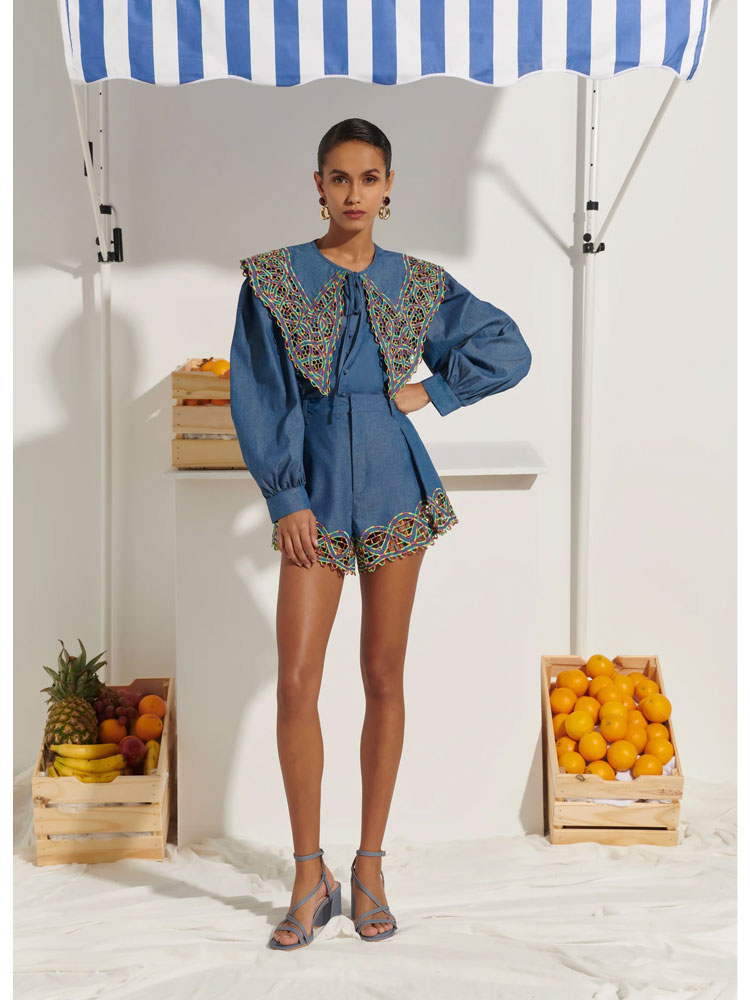Celia B Begona Top Blue