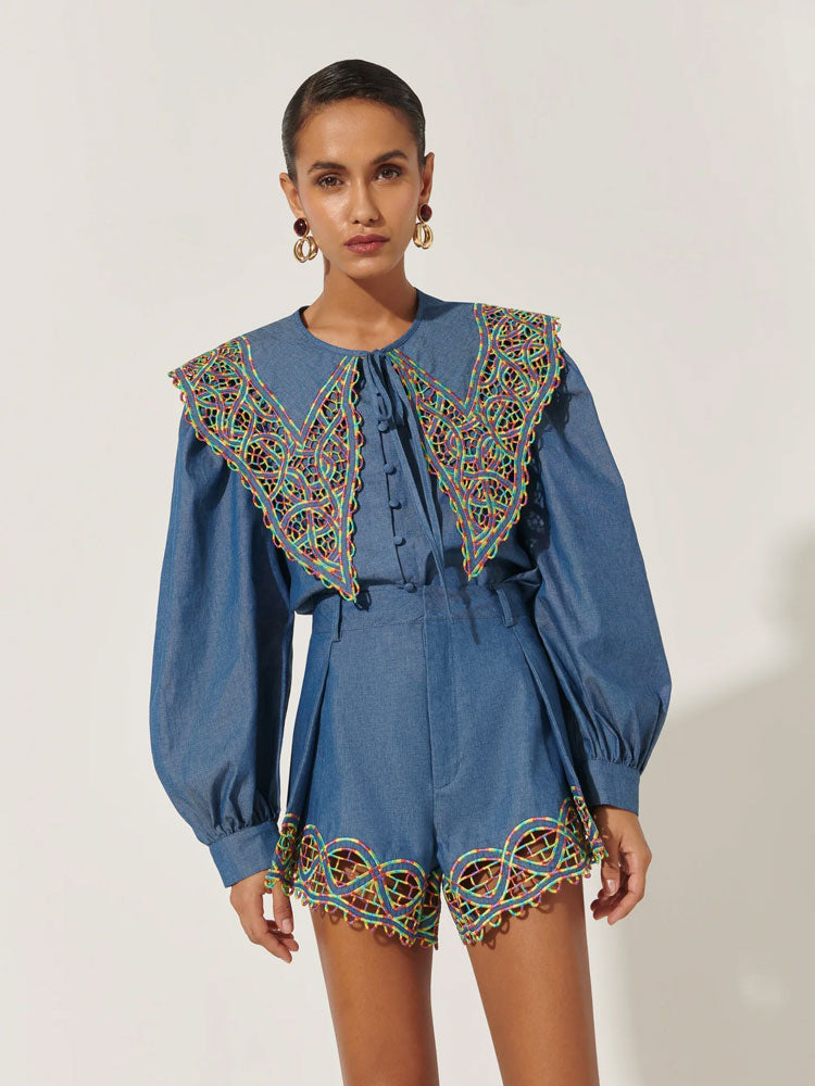 Celia B Begona Top Blue