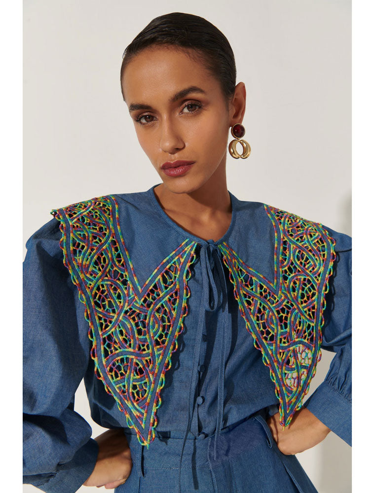 Celia B Begona Top Blue