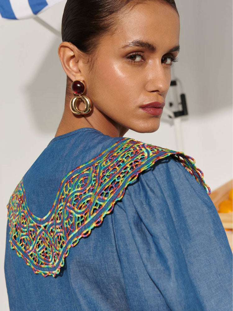 Celia B Begona Top Blue