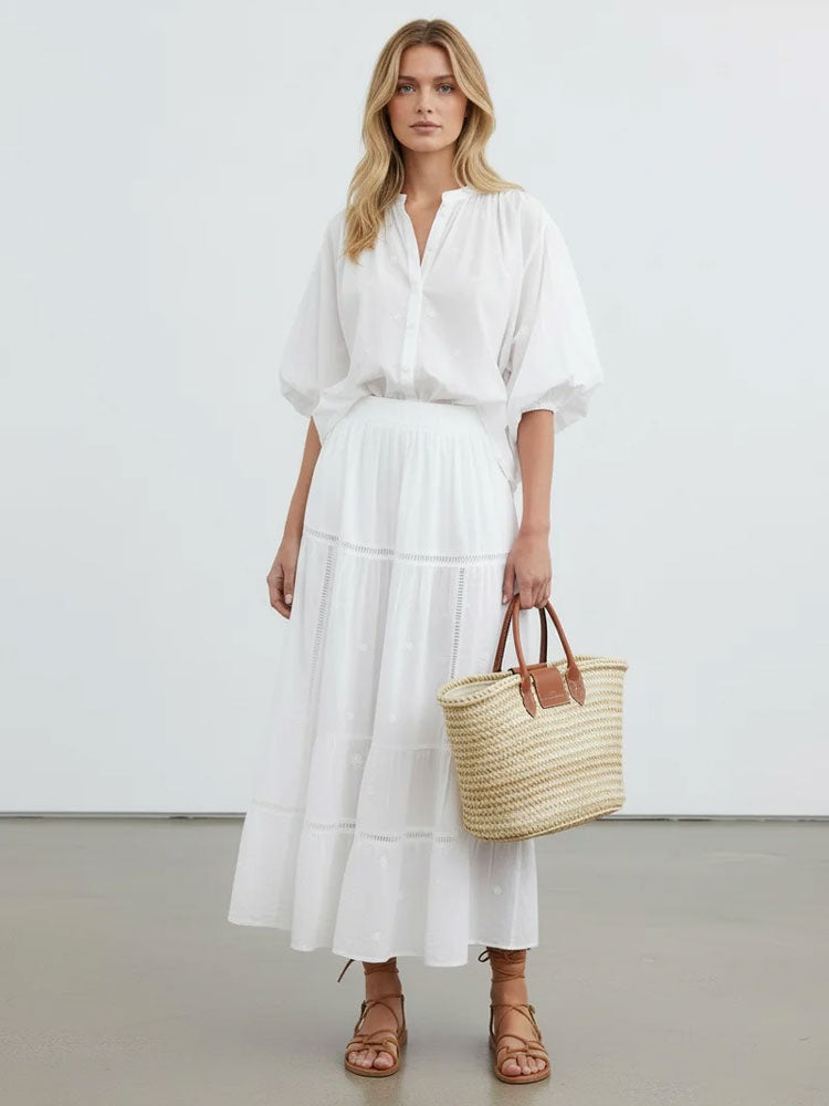 BRDR Day Ditsy Skirt White