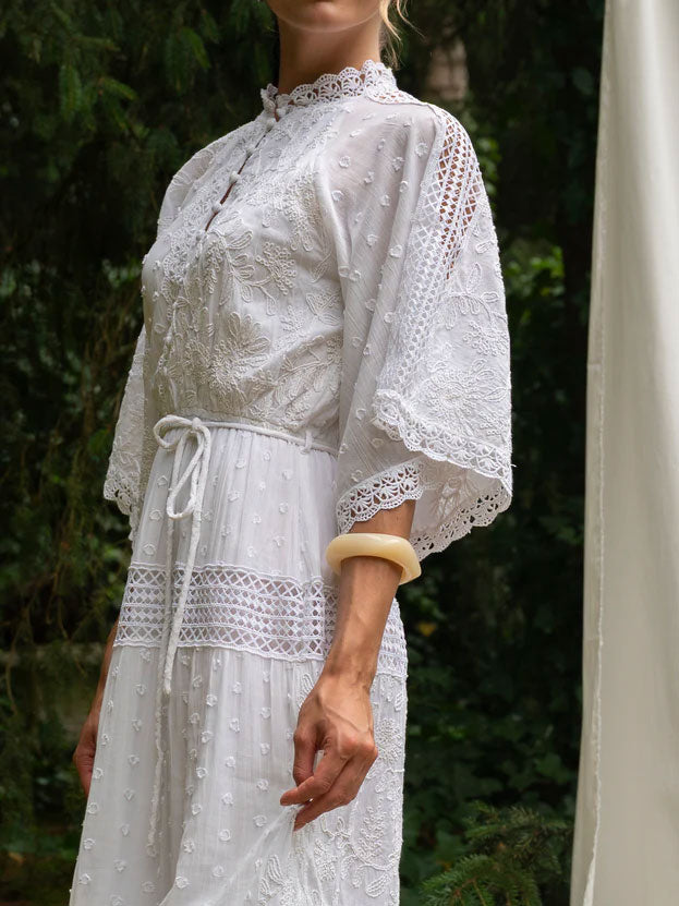 BRDR Vila Maxi Dress White