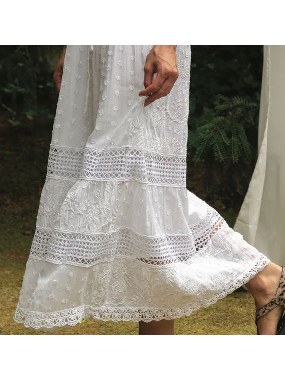 BRDR Vila Maxi Dress White