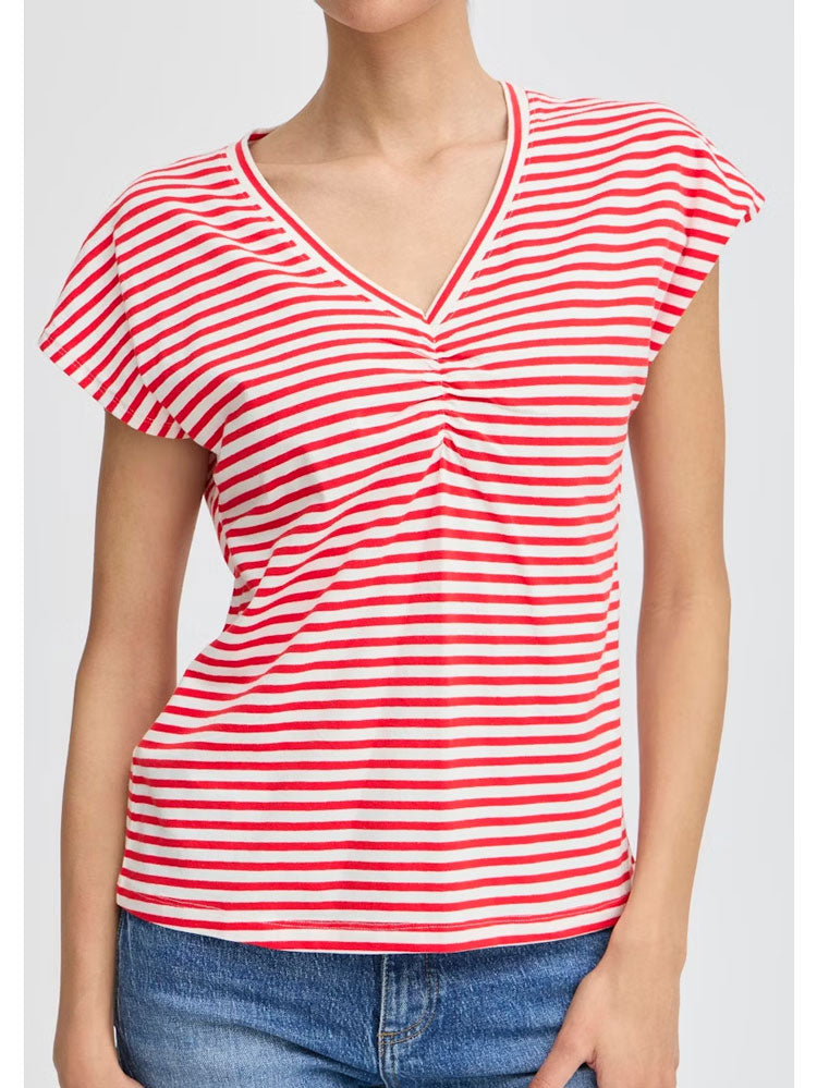 B Young ByPandinna V-Neck T-Shirt Flame
