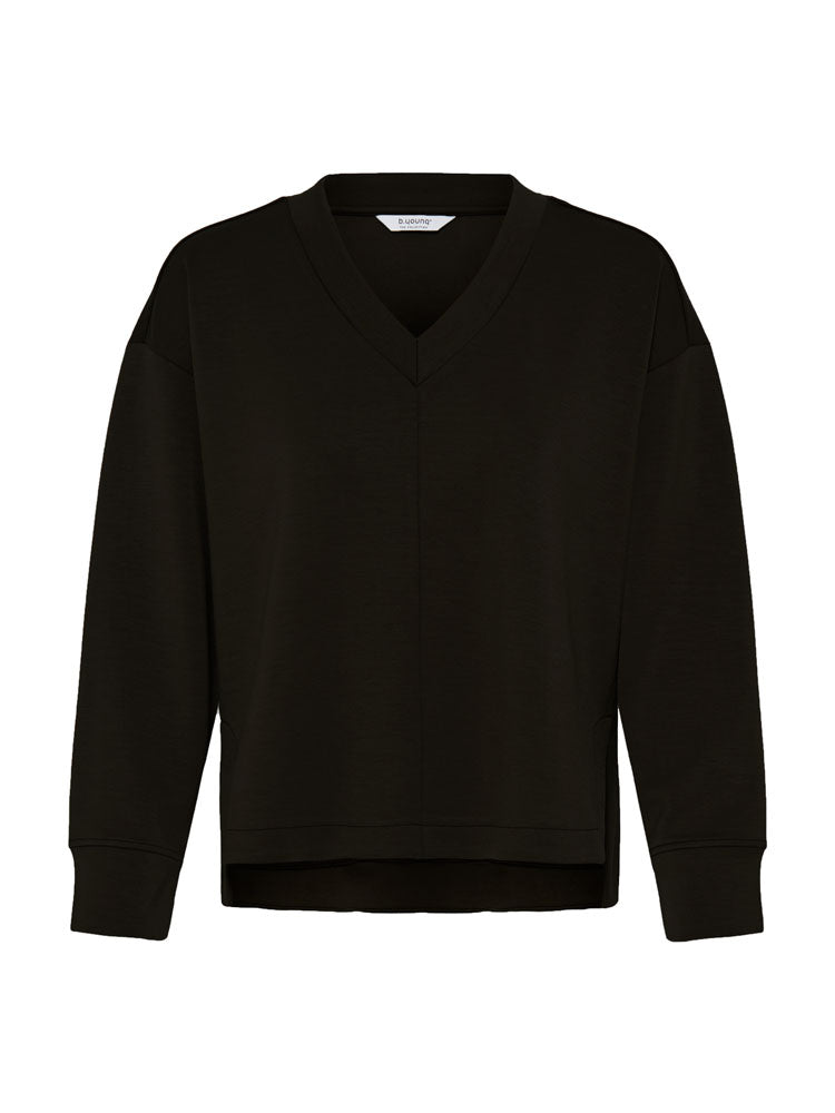 B Young ByPusti V-Neck Cropped Blouse Meteorite