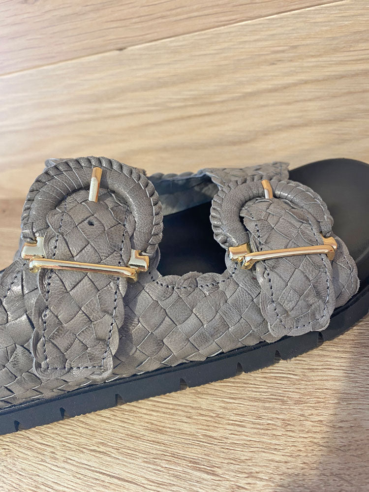 Pons Quintana Caiman Braided Slider Grey