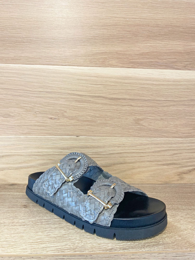 Pons Quintana Caiman Braided Slider Grey