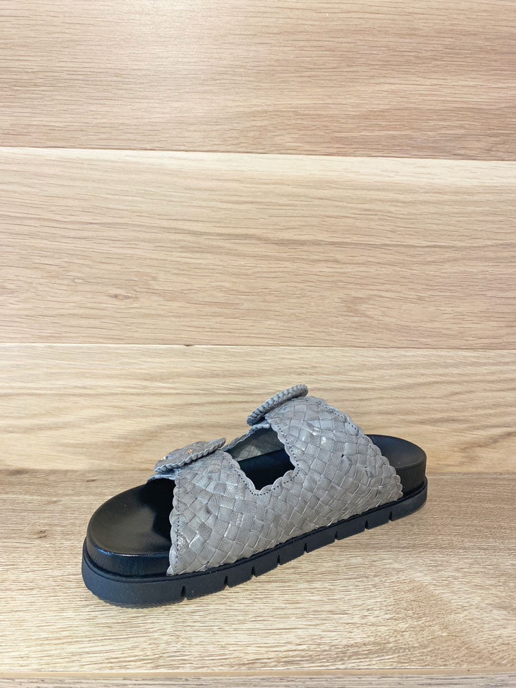 Pons Quintana Caiman Braided Slider Grey