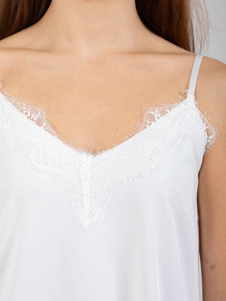 CC Heart Rosie Lace Top Off White