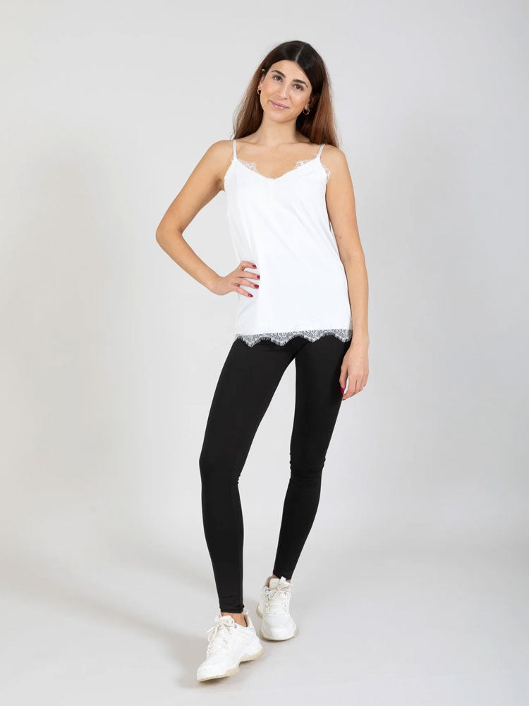 CC Heart Rosie Lace Top Off White