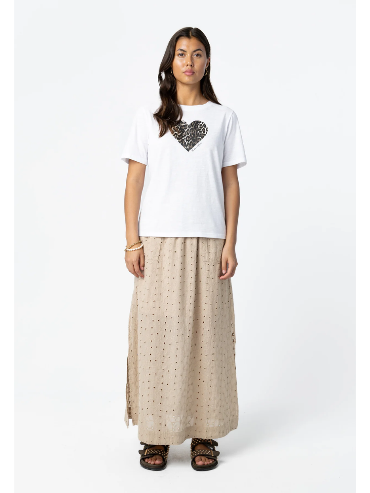 Coster Copenhagen Leo Heart Tee White