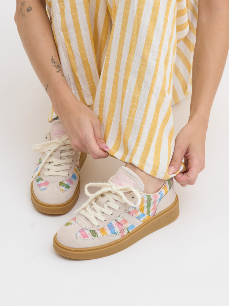 Serafini Court Trainers Checkered Colours