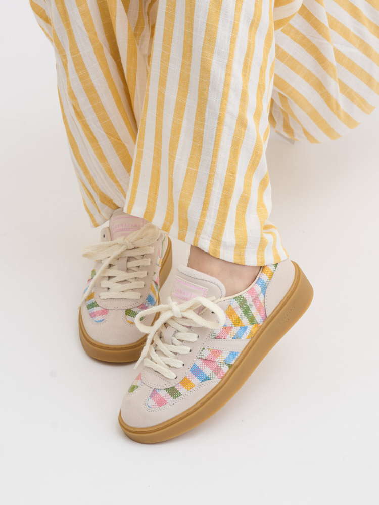 Serafini Court Trainers Checkered Colours