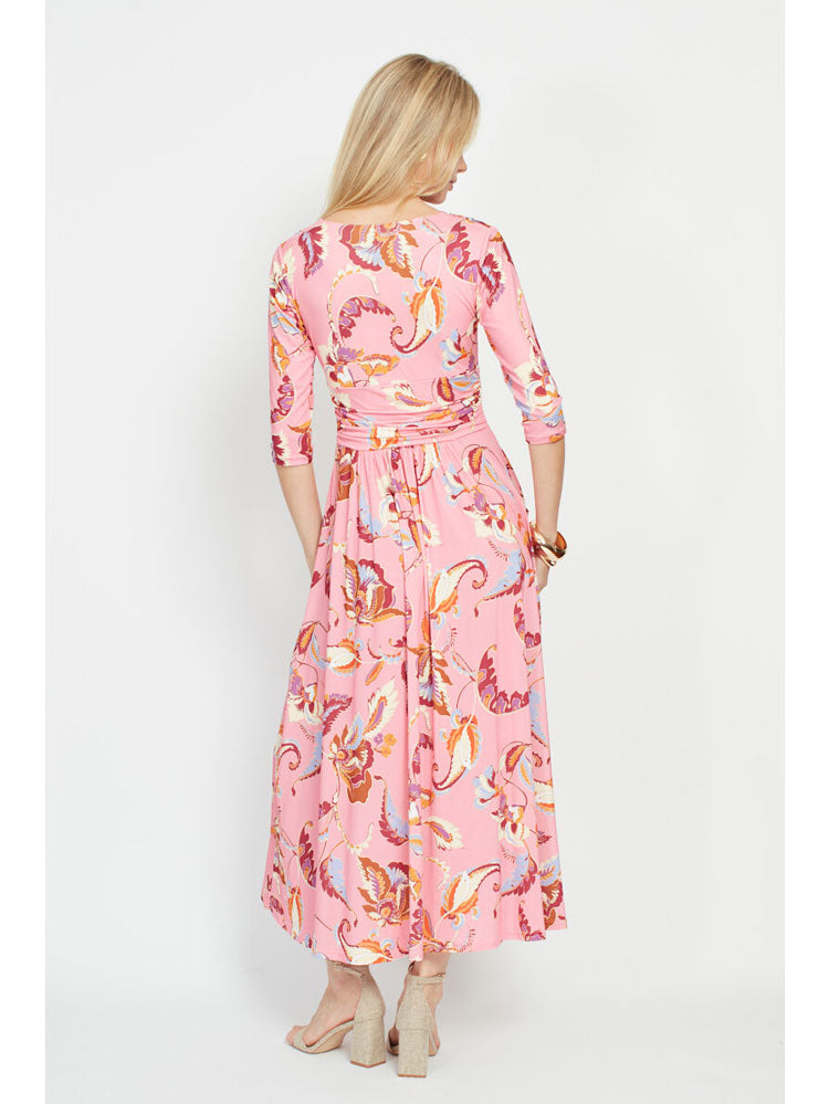 Onjenu Crawford Midi Dress Floral Pink