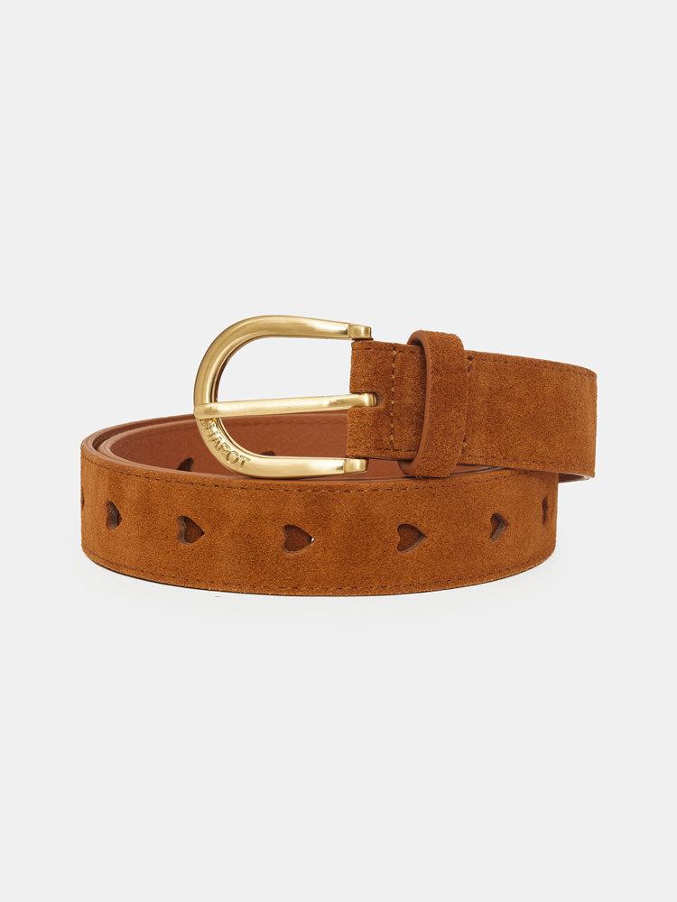 Fabienne Chapot Cut It Out Heart Belt Burnt Sugar