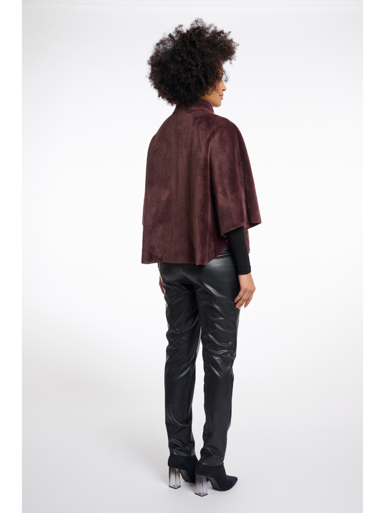 Rino &amp; Pelle Dewi Faux Fur Cape Chocolate